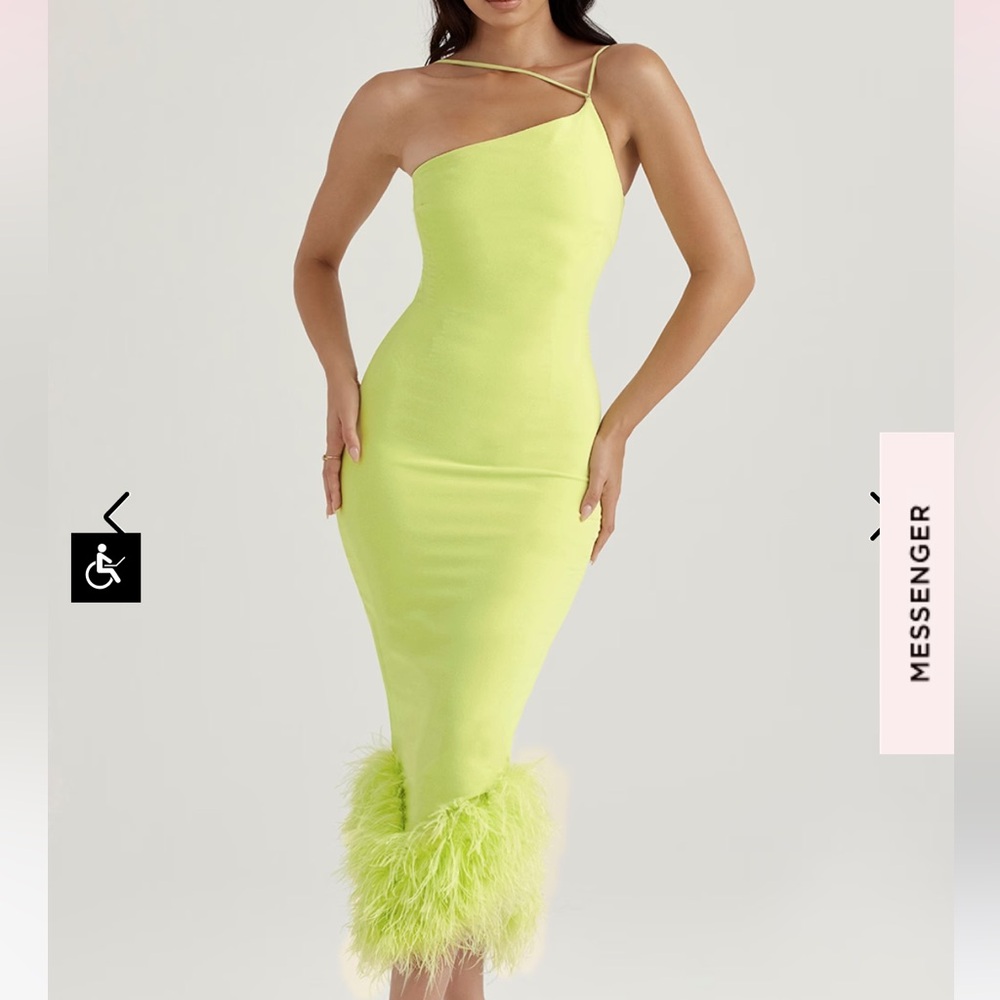 House of cb Alessia feather dress